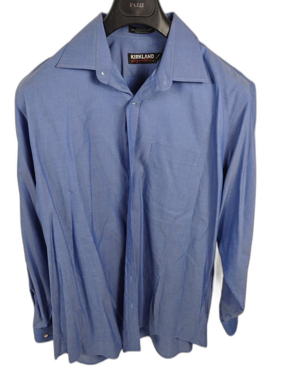 Men’s Kirkland Signature Dress Shirt Blue 17-36